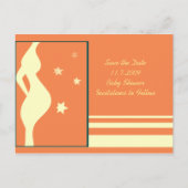 Het Briefkaart Date Baby shower opslaan (Voorkant)