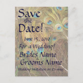 Het Briefkaart Date Peacock opslaan (Voorkant)