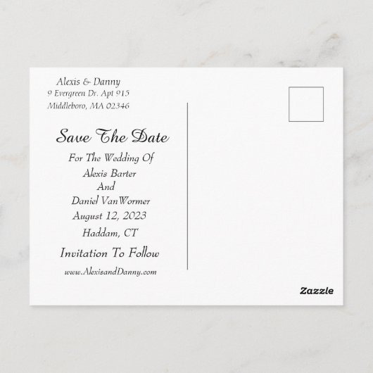 Het Briefkaart Datum goed maken opslaan (Achterkant)