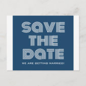 Het Briefkaart Datum opnieuw opslaan, blauw (Voorkant)