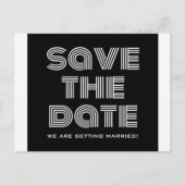 Het Briefkaart Datum opnieuw opslaan, zwart (Voorkant)