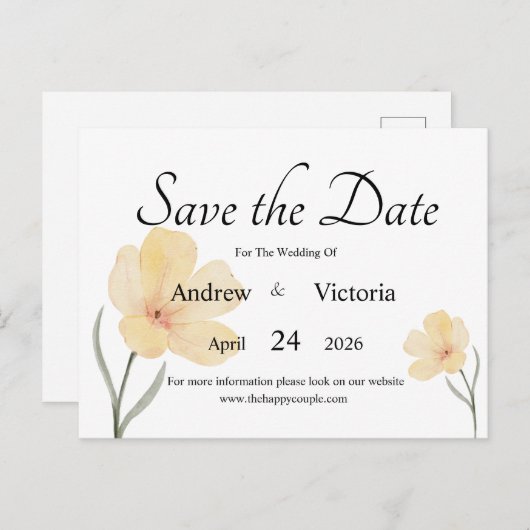 Het Briefkaart Datum opslaan (Voorkant / Achterkant)