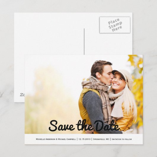 Het Briefkaart Datum opslaan (Voorkant / Achterkant)