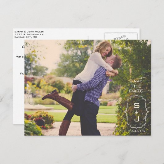 Het Briefkaart Datum opslaan (Voorkant / Achterkant)