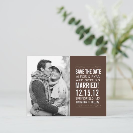 Het Briefkaart Datum opslaan (Staand voorkant)