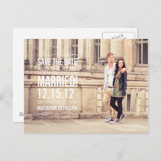 Het Briefkaart Datum opslaan (Voorkant / Achterkant)