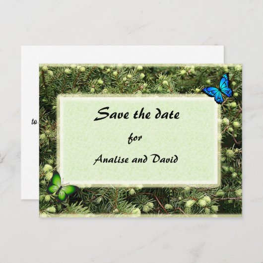 Het Briefkaart Datum opslaan (Voorkant / Achterkant)