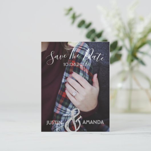 Het Briefkaart Datum opslaan (Staand voorkant)