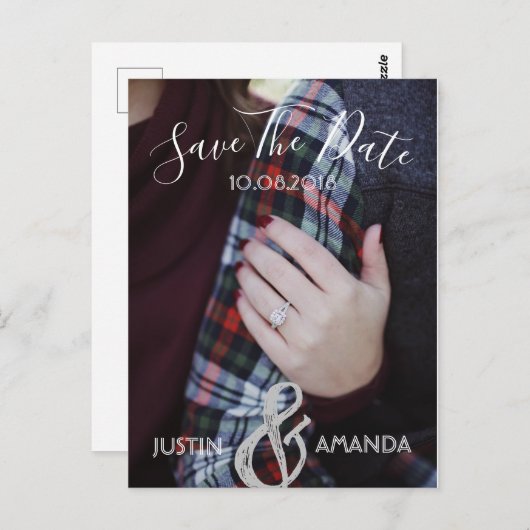 Het Briefkaart Datum opslaan (Voorkant / Achterkant)