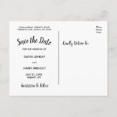 Het Briefkaart Datum opslaan | Aangepaste foto (Achterkant)