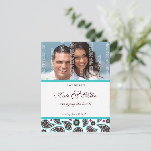 Het Briefkaart Datum opslaan | C1 (Staand voorkant)