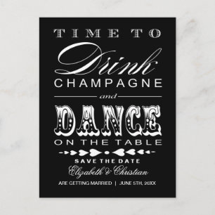 Het Briefkaart Datum opslaan     Champagne Theater