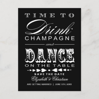 Het Briefkaart Datum opslaan | | Champagne Theater