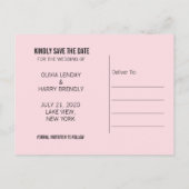 Het Briefkaart Datum opslaan | Faux Foil Gold Hear (Achterkant)