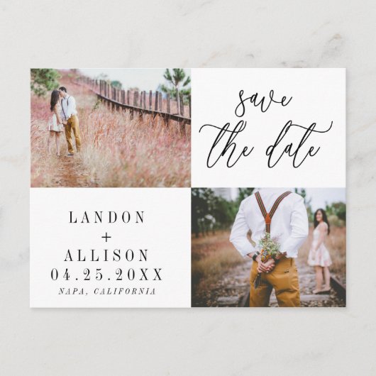 Het Briefkaart Datum opslaan | Twee foto's (Voorkant)