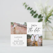 Het Briefkaart Datum opslaan | Twee foto's (Staand voorkant)