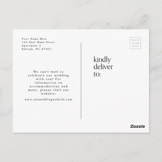 Het Briefkaart Datum opslaan wijzigen (Achterkant)