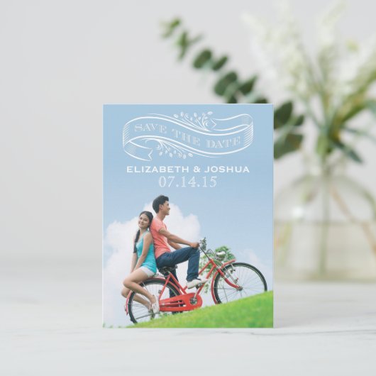 Het Briefkaart Datumbanner opslaan (Staand voorkant)