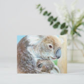 Het briefkaart "De Koala-knuffel" is een prachtig (Staand voorkant)