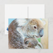 Het briefkaart "De Koala-knuffel" is een prachtig (Voorkant / Achterkant)