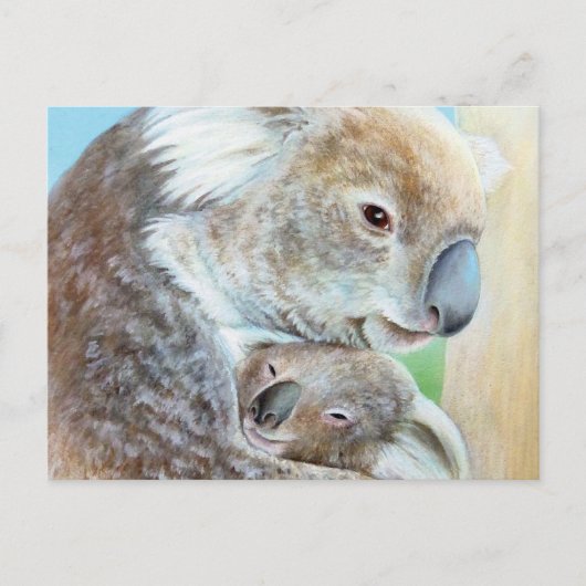 Het briefkaart "De Koala-knuffel" is een prachtig (Voorkant)