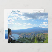 Het Briefkaart Etna-uitzicht monteren (Voorkant / Achterkant)