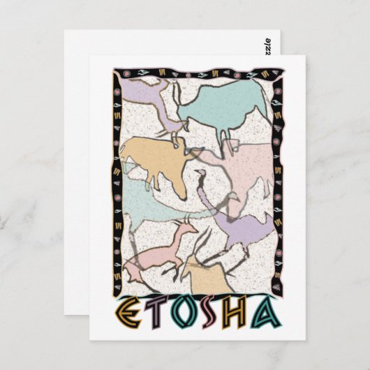 Het Briefkaart Etosha (Voorkant / Achterkant)