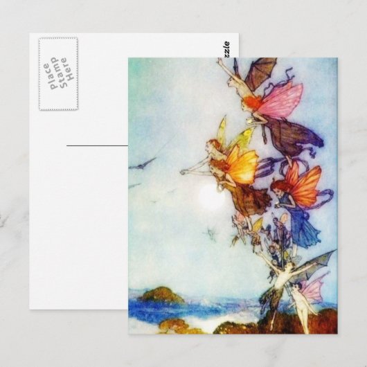 Het briefkaart Fairies (Voorkant / Achterkant)