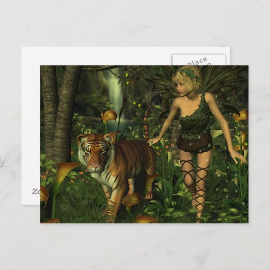 Het Briefkaart Fairy en de Tijger (Voorkant / Achterkant)