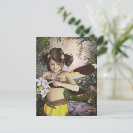 Het Briefkaart Fairy en Dragonfly (Staand voorkant)