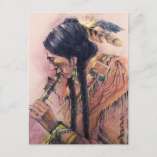 Het Briefkaart Flute Player