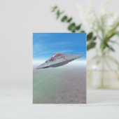 Het Briefkaart Flying Saucer (Staand voorkant)