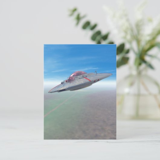 Het Briefkaart Flying Saucer (Staand voorkant)