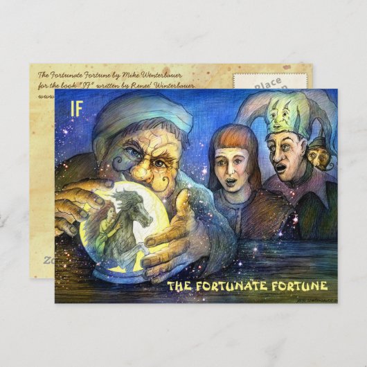 Het briefkaart Fortunate Fortune van Mike Winterba (Voorkant / Achterkant)