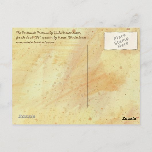 Het briefkaart Fortunate Fortune van Mike Winterba (Achterkant)