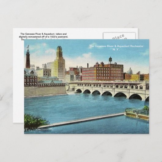 Het Briefkaart Genesee River & Aqueduct (Voorkant / Achterkant)