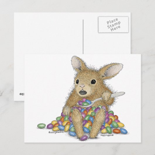 Het Briefkaart HappyHoppers® (Voorkant / Achterkant)