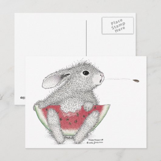 Het Briefkaart HappyHoppers® (Voorkant / Achterkant)