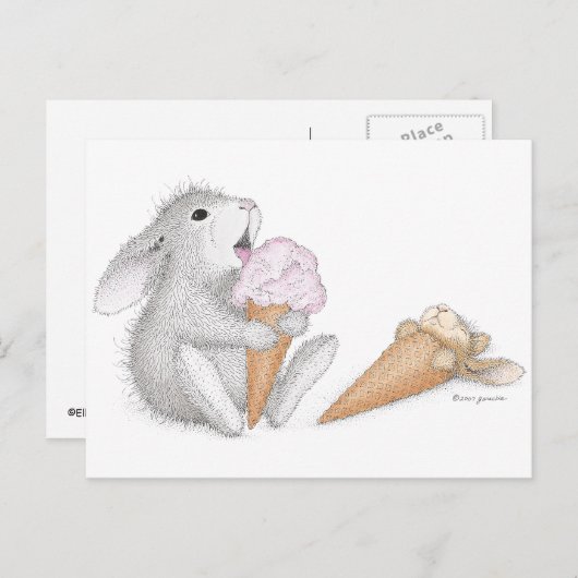 Het Briefkaart HappyHoppers® (Voorkant / Achterkant)