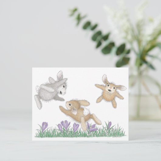 Het Briefkaart HappyHoppers® (Staand voorkant)