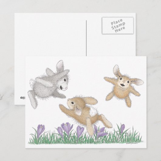 Het Briefkaart HappyHoppers® (Voorkant / Achterkant)