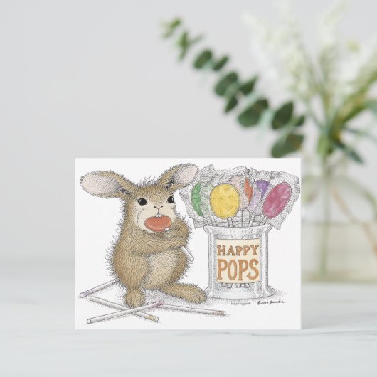 Het Briefkaart HappyHoppers® (Staand voorkant)