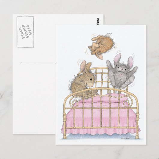 Het Briefkaart HappyHoppers® (Voorkant / Achterkant)