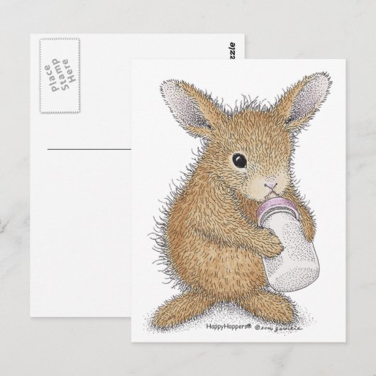 Het Briefkaart HappyHoppers® (Voorkant / Achterkant)