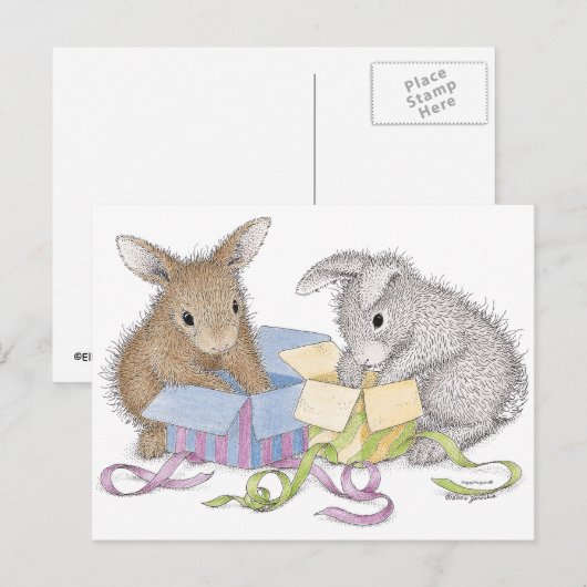 Het Briefkaart HappyHoppers® (Voorkant / Achterkant)