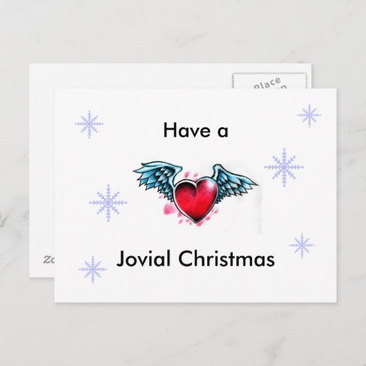 Het Briefkaart "hebben van Joviaale Kerstmis" (Voorkant / Achterkant)
