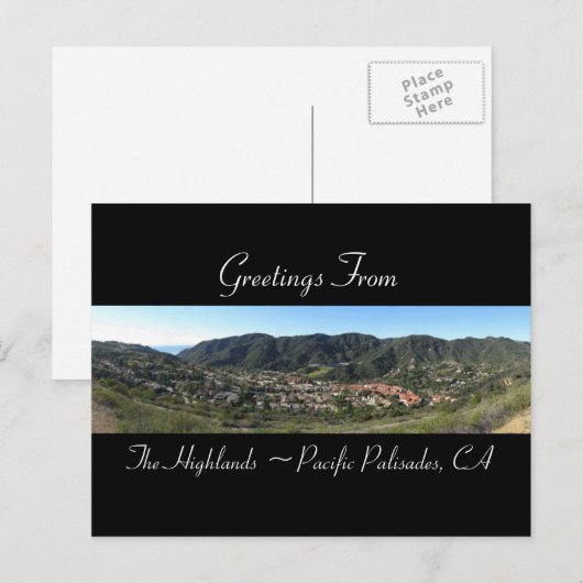 Het Briefkaart Highlands_Pacific Palisades Panoram (Voorkant / Achterkant)