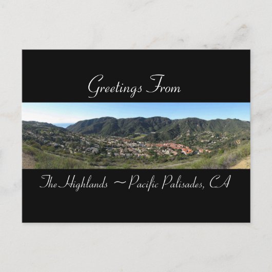 Het Briefkaart Highlands_Pacific Palisades Panoram (Voorkant)
