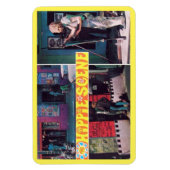 Het  Briefkaart Hippie Scene Magneet (Verticaal)