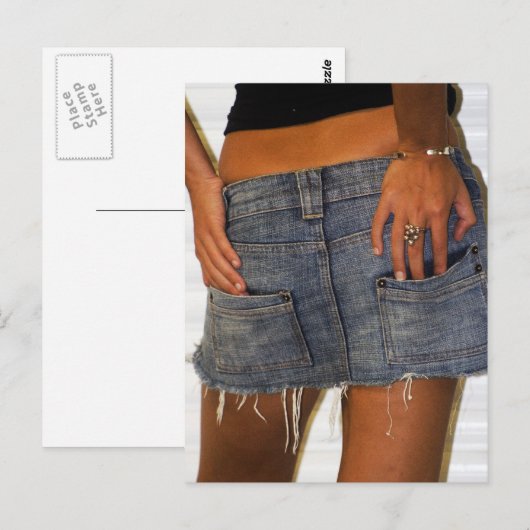 Het briefkaart jeans (Voorkant / Achterkant)